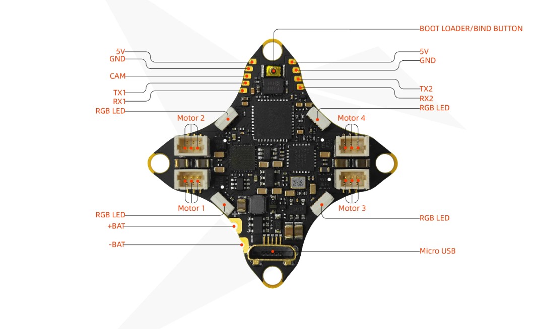 HummingBird V4 AIO ELRS 2.4G w/ 25-400mW VTX By NewBeeDrone